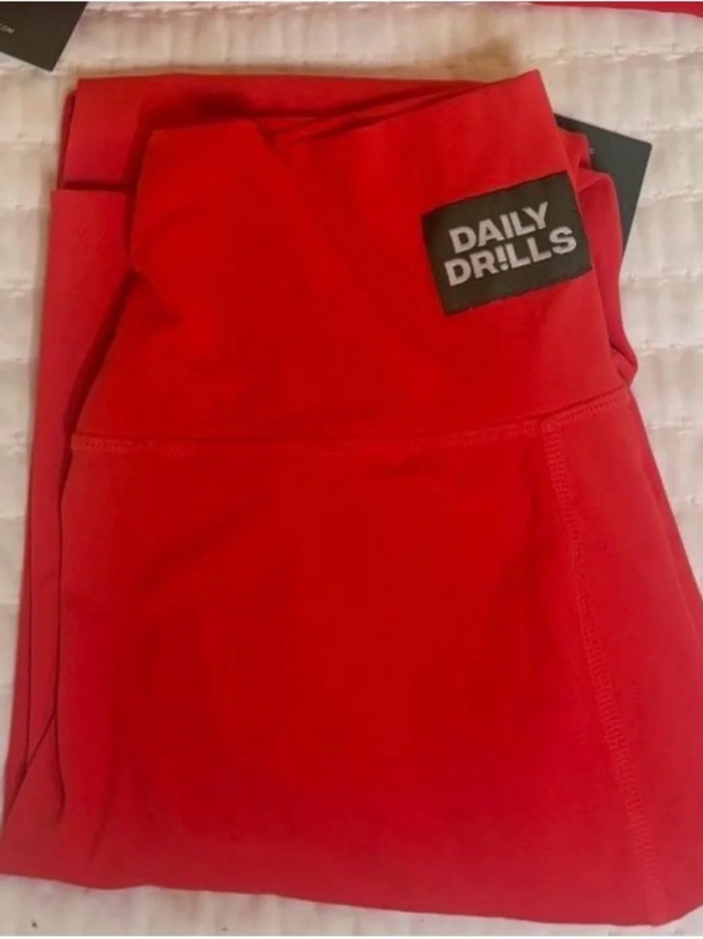 Daily Drills Bold Red Workout Leggings